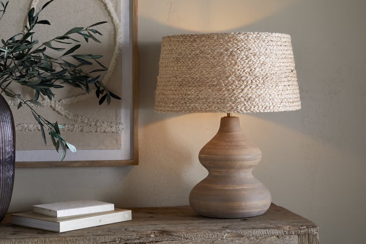 Dalat Ceramic Table Lamp Base — Natural